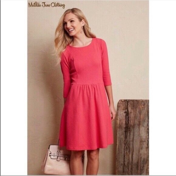 Matilda Jane Dresses & Skirts - Matilda Jane L Dress Coral Virginia Pockets